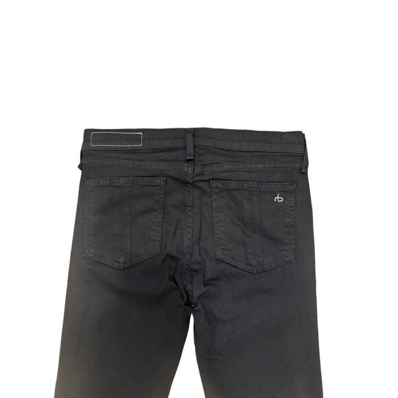 Rag & Bone Black Ankle Skinny Jeans Sz 28 Raw Hem EUC - Picture 8 of 10